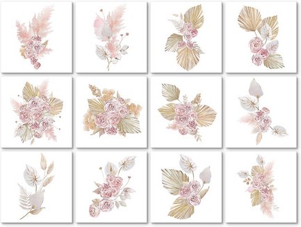 Thumbnail - K&L Wall Art Fliesenaufkleber »Blumenstrauß«, selbstklebend