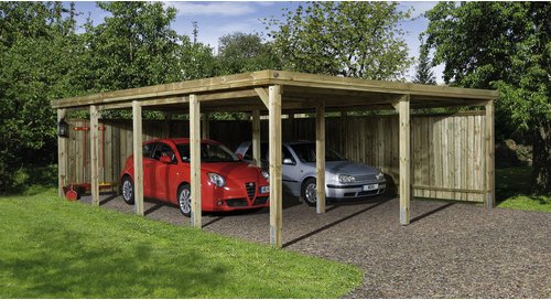 Thumbnail - WEKA Carport, holzfarben - braun