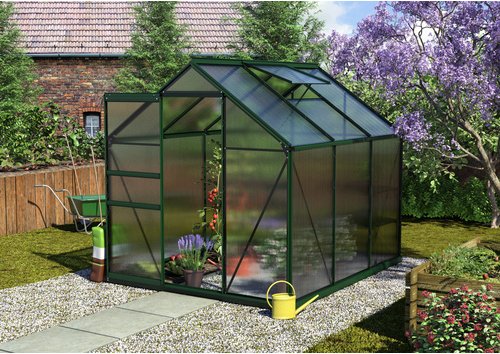 VITAVIA Gewächshaus »Calypso«, 4,4 m², Kunststoff/Aluminium, winterfest - gruen