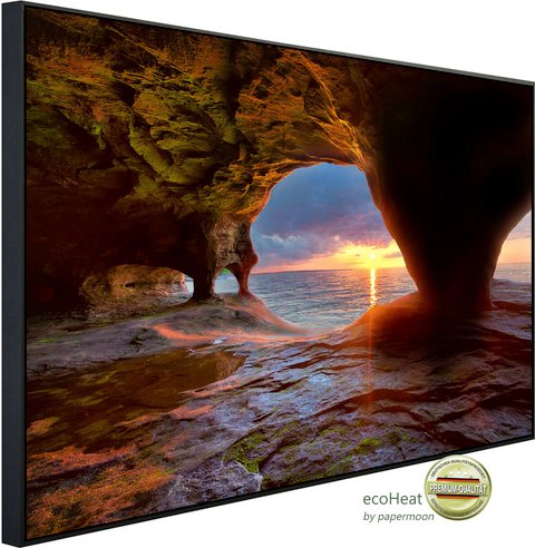 Thumbnail - papermoon Infrarotheizung »EcoHeat - Sea Caves Lake Superior«, Matt-Effekt - bunt