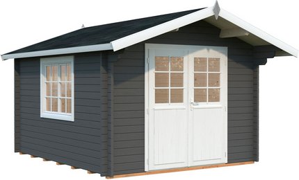 Thumbnail - PALMAKO Gartenhaus »Sally«, Aufstellmaße BxTxH: 362 x 440 x 263 cm, lackiert, Holz - grau