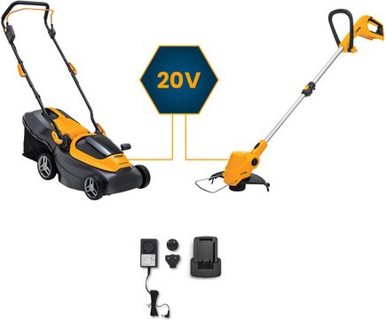 STIGA Akku-Rasenmäher »100«, 35 l Volumen - schwarz | gelb