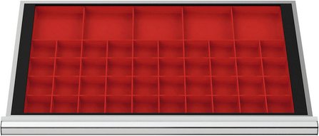 Simplaflex Schubladenorganizer, BxT: 800 x 450 mm, Kunststoff - rot