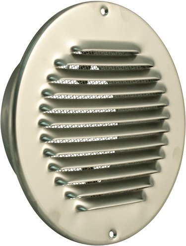 MARLEY Lüftungsgitter, rund, Edelstahl, edelstahlfarben - silberfarben
