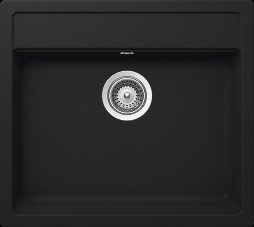 SCHOCK Küchenspüle, Nemo N-100 Onyx, Granit | Komposit | Quarz, 57 x 51 - schwarz
