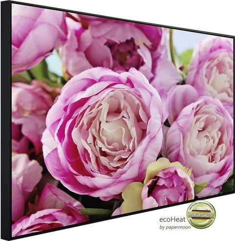 Thumbnail - papermoon Infrarotheizung »EcoHeat - Rosa Pfingstrosenblumen«, Matt-Effekt - bunt
