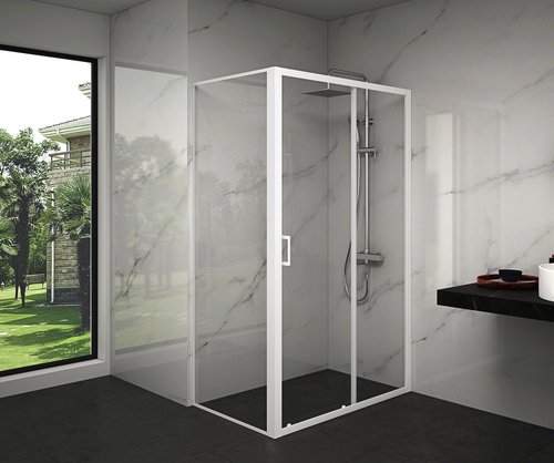 Marwell Glasdusche, HxT: 200 x 80 cm