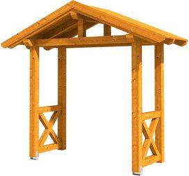 SKANHOLZ Vordach »Stralsund 4«, 289 x 116 cm (BxT), nordische Fichte, eiche hell - beige | braun