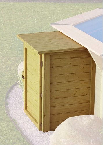 KARIBU Technikbox »Technikbox«, BxHxT: 87 x 74 x 121 cm, Holz, vormontierte Wandelemente - braun