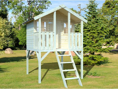 Mr. GARDENER Kinderspielhaus »Achim«, BxHxT: 180 x 287 x 190 cm, Holz, natur - beige