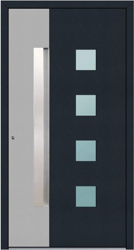 Thumbnail - KNOCK Aluminium-Haustür »Marte«, anthrazit / graubeige