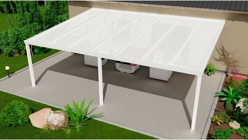 GARDENDREAMS Terrassenüberdachung »Legend«, BxT: 700 x 500 cm, weiß / RAL9016 - weiss