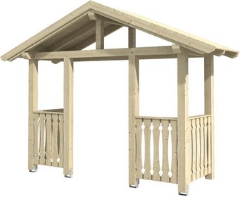 SKANHOLZ Vordach »Stralsund 6«, 360 x 139 cm (BxT), nordische Fichte, natur - beige