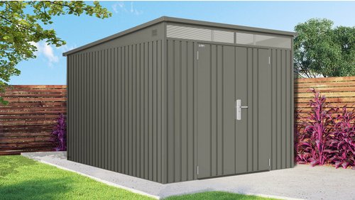 Mr. GARDENER Metallgerätehaus, Pultdach, LxBxH: 240x306x201 cm, quarzgrau