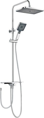 SCHÖNER WOHNEN KOLLEKTION Duschsystem »Verina«, BxHxL: 35 x 118 x 30 cm, Metall, chrom - silberfarben