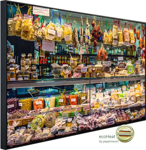 papermoon Infrarotheizung »EcoHeat - Lebensmittel Stand«, Matt-Effekt - bunt