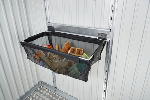 BIOHORT Zubehör, Einhängesack mit Schiene für Gerätehaus, Stahl - grau