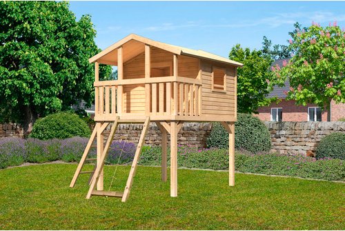 KARIBU Kinderspielgerät, BxHxT: 198 x 309 x 244 cm, natur - braun
