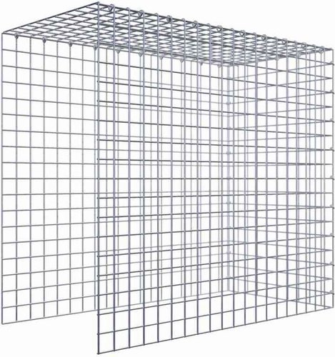 Gabiona Gabione, silbergrau, Maschenweite 5 cm x 5 cm, C-Ring - silberfarben