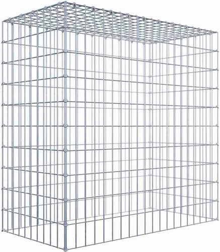 Gabiona Anbaugabione »Typ 3«, 5 Gittermatten inkl. C-Ringe, Maschenweite: 5 x 10 cm, ohne Bodengitter - silberfarben