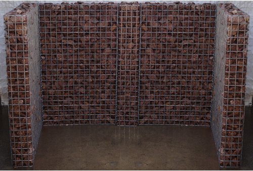 Gabiona Gabionen-Mülltonnenverkleidung, galvanisch verzinkter Stahl - silberfarben