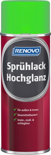 RENOVO Sprühlack, gelbgrün, hochglänzend, 400ml - gruen