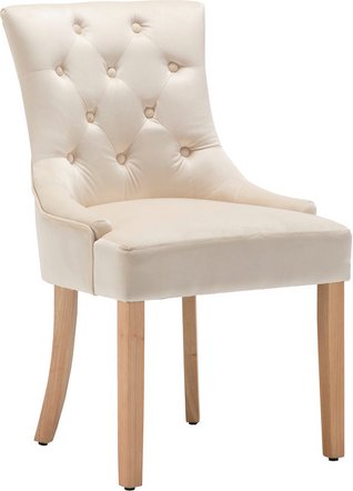 SIT Stuhl, BxH: 56 x 91 cm, Holz/Textil - beige