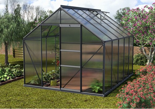 VITAVIA Gewächshaus »Merkur«, 8,3 m², Kunststoff/Aluminium, winterfest - grau