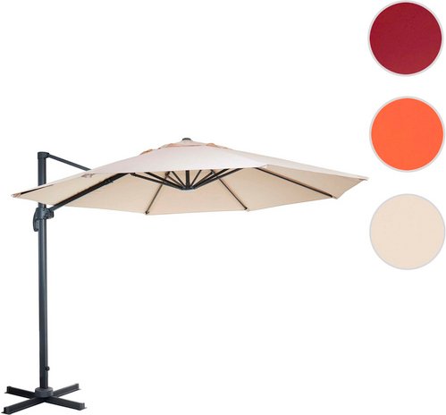 MVG Ampelschirm »MVG-A96«, rund Ø 3m Alu/Stahl 23kg - braun