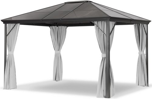 LECO Hardtop-Pavillon, BxHxL: 365 x 195 x 365 cm, freistehend - grau