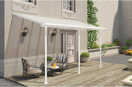 Thumbnail - PALRAM Terrassendach »Sierra«, Breite: 448 cm, Dach: Polycarbonat (PC), weiß - weiss