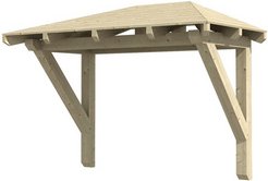 SKANHOLZ Vordach »Wismar 1«, 258 x 126 cm (BxT), nordische Fichte, natur - beige
