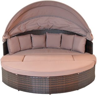 MERXX Relaxinsel »Riva«, Aluminium, inkl. Auflage - braun