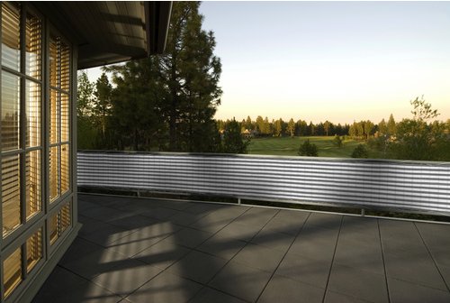 Thumbnail - PEDDY SHIELD Balkonumrandung, Hart-Polyethylen (HDPE), LxH: 500 x 90 cm - grau