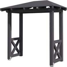SKANHOLZ Vordach »Wismar 4«, 258 x 126 cm (BxT), nordische Fichte, schiefergrau