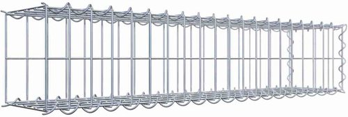 Gabiona Gabione, silbergrau, Maschenweite 5 cm x 10 cm, Spirale - silberfarben