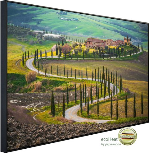 papermoon Infrarotheizung »EcoHeat - Felder in der Toskana«, Matt-Effekt - bunt