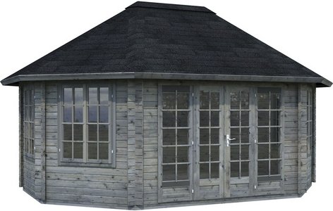 PALMAKO Pavillon »Hanna«, achteckig, BxHxT: 571 x 371 x 421 cm - grau