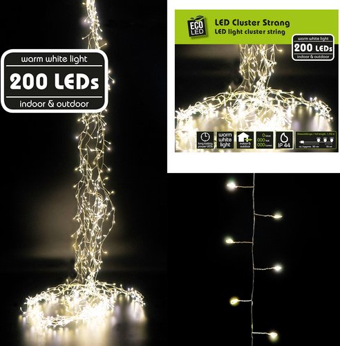 NOOR living Lichterkette, 200 Lichter, warmweiß - weiss