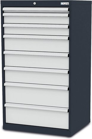 Simplaflex Schubladenschrank, BxHxT: 70 x 122 x 57,5 cm - grau