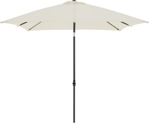derby® Sonnenschirm »Basic Push up«, BxHxL: 14 x 253 x 208cm, abknickbar, Sonnenschutzfaktor: 50+ - beige