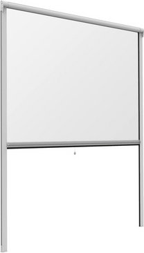 WINDHAGER Insektenschutz, IS Basic Rollo Fenster, ALU weiß, 130 x 160 cm - weiss