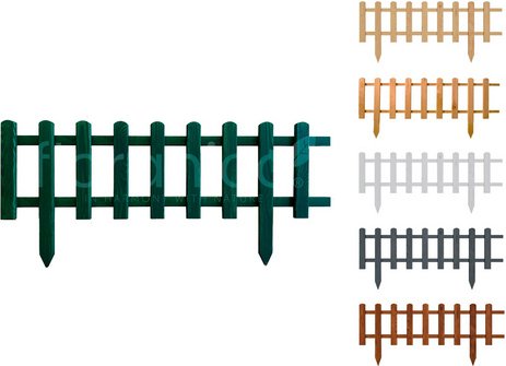 Floranica Gartenzaun, Steckzaun zum Abgrenzen 1 STK 104cm Höhe 30cm Grün - gruen