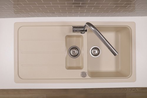 RESPEKTA Einbauspüle »AUSTIN«, HxBxT: 20 x 100 x 50 cm, Granit - gelb