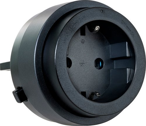 SCHWAIGER Steckdosenadapter »Powerrail«, schwarz, für Modulare Stromschienen