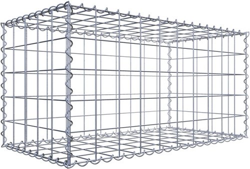 Thumbnail - Gabiona Gabione, silbergrau, Maschenweite 10 cm x 10 cm, Spirale - silberfarben