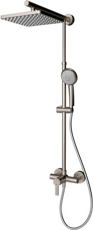 SCHULTE Duschsystem »DuschMaster Classic«, edelstahlfarben, HxLxT: 155,4 x 155,4 x 43,4 cm - silberfarben