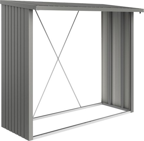 Thumbnail - BIOHORT Kaminholzlager »WoodStock 230«, BxHxL: 229 x 199 x 102 cm, quarzgrau-metallic