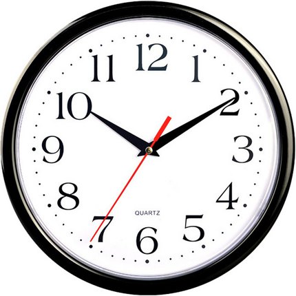 K&L Wall Art Wanduhr (Analog), Ø: 25 cm, Klassik-Optik, schwarz/weiß - schwarz | weiss