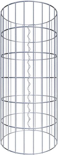 Gabiona Gabionensäule, silbergrau, Maschenweite 5 cm x 10 cm - silberfarben